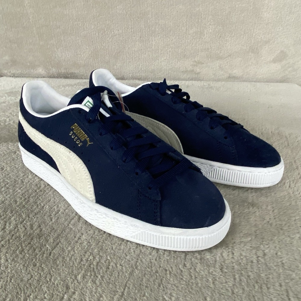 Puma Suede Classic XXI Mens Shoes Size 8.5 Navy Blue Sneakers 374915-04 NEW